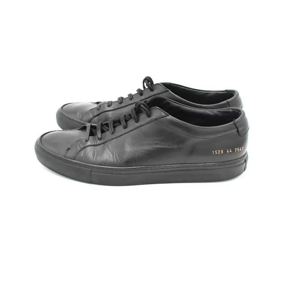 Common Projects Original Achilles Low Sneakers 44 Mens 11 Triple Black Leather